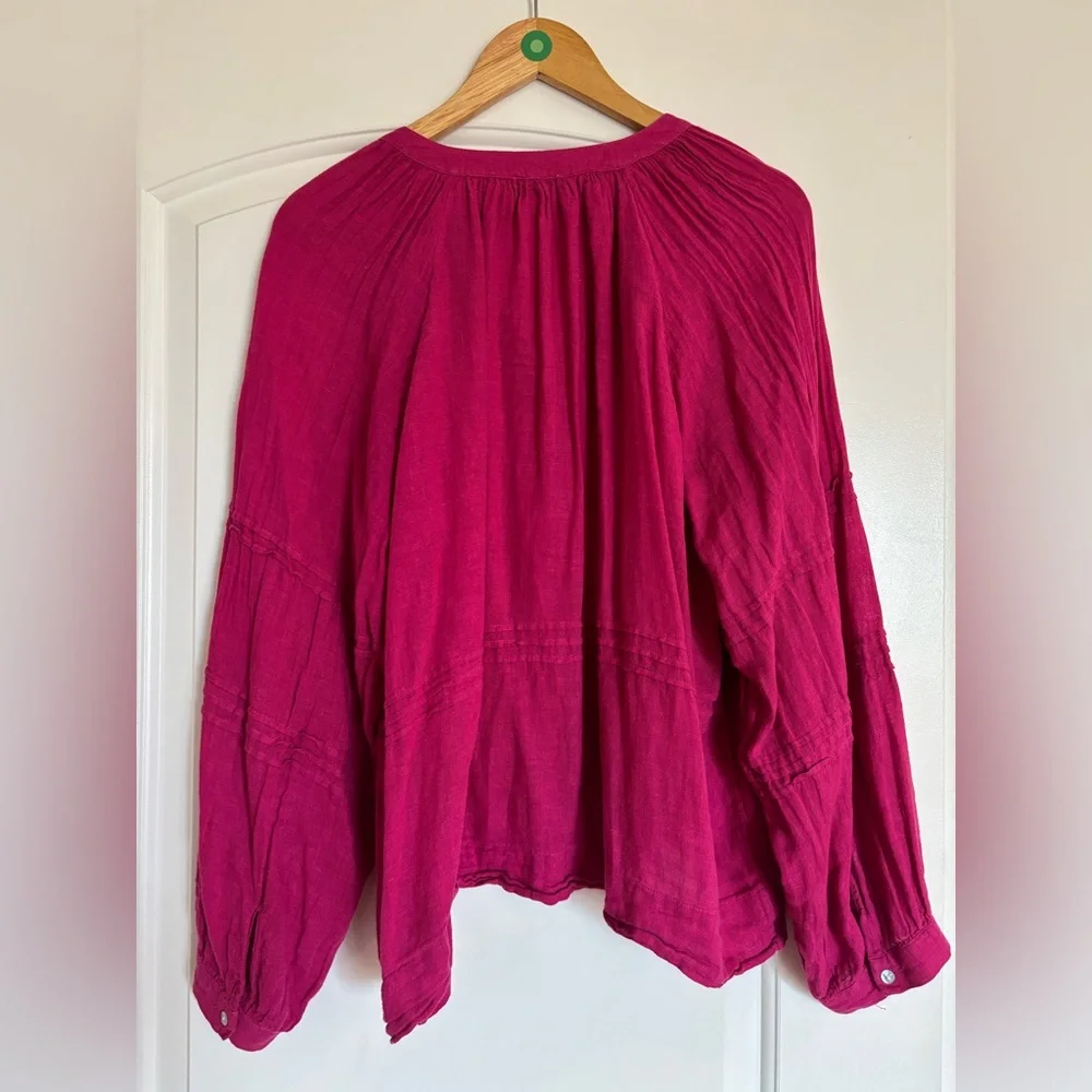 Rails fucsia linen blouse size L. EUC - Picture 5 of 8